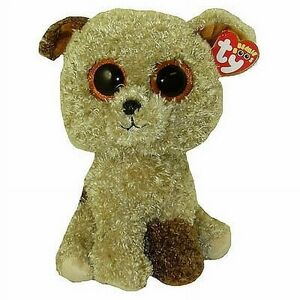 Ty Brown Dog Plush Toy with Glittery Eyes